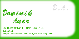 dominik auer business card